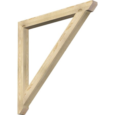 Ekena Millwork Traditional Slat Rough Sawn Bracket, Douglas Fir, 4"W x 48"D x 48"H BKT04X48X48TRA06RDF